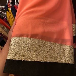 Pink sequin Sari